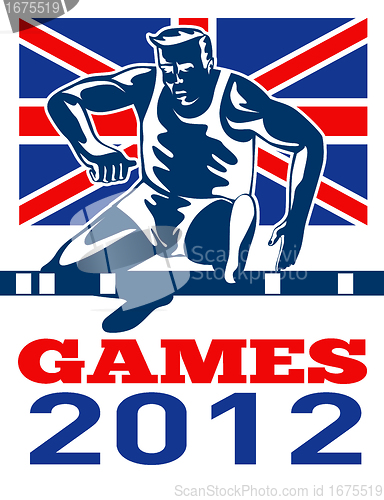 Image of Games 2012 Track and Field Hurdles British Flag