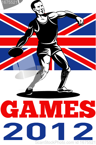 Image of Games 2012 Discus Throw British Flag