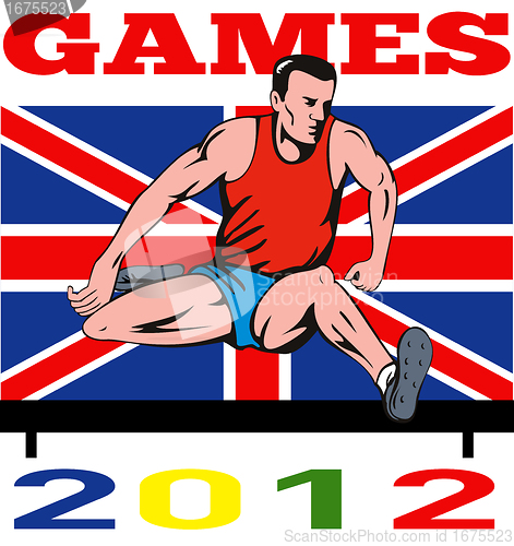 Image of Games 2012 Track and Field Hurdles British Flag