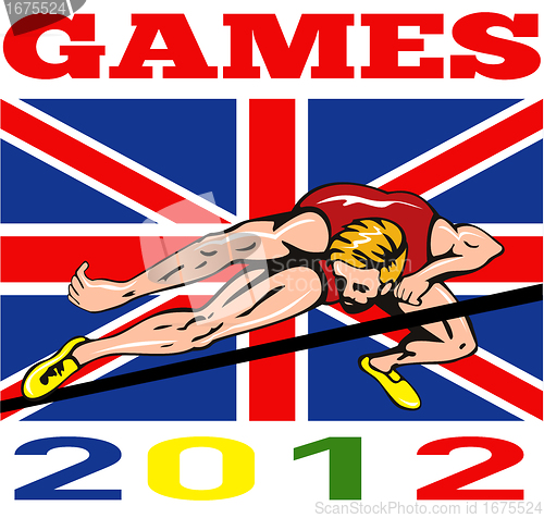 Image of Games 2012 High Jump Track and Field British Flag
