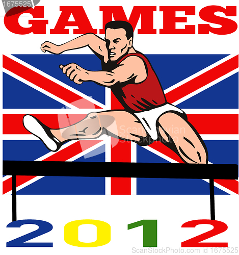 Image of Games 2012 Track and Field Hurdles British Flag