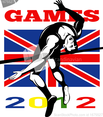 Image of Games 2012 High Jump Track and Field British Flag