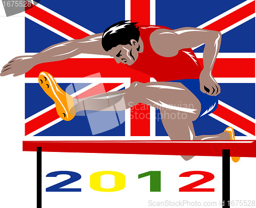 Image of Games 2012 Track and Field Hurdles British Flag