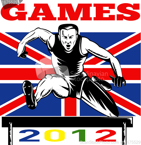 Image of Games 2012 Track and Field Hurdles British Flag