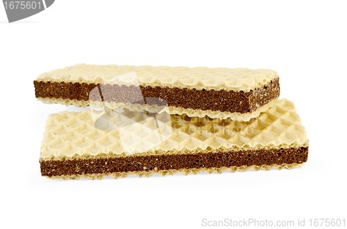 Image of Wafers with a layer of porous chocolate