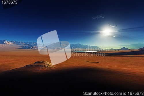 Image of desert sunset