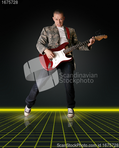 Image of punk man with the guitar