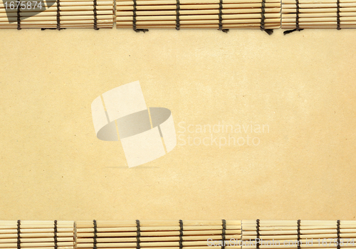 Image of background with susi roll and old paper 01