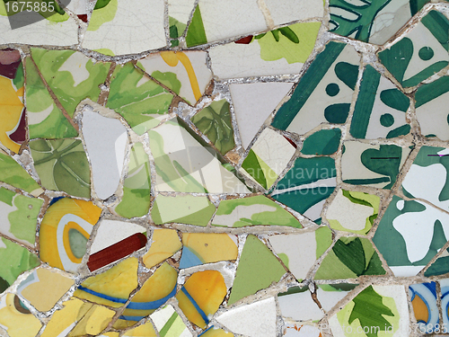 Image of Gaudi Mosaic Tiles - Barcelona, Spain