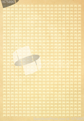 Image of beige old paper with car pattern