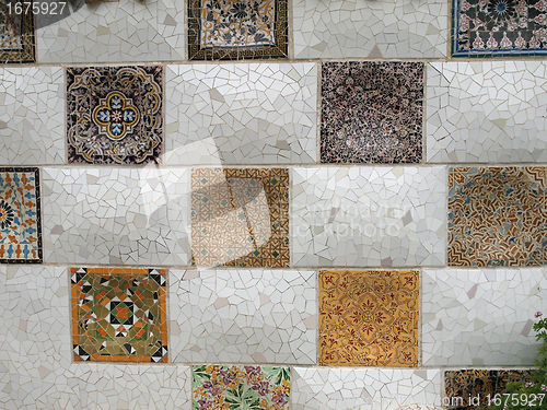 Image of Gaudi Mosaic Tiles - Barcelona, Spain