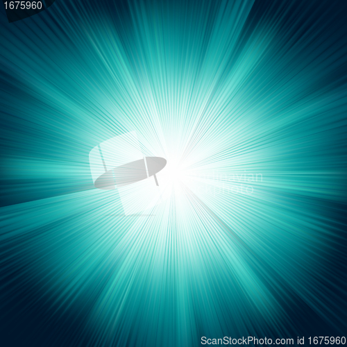 Image of A Blue burst color design. EPS 8