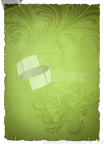 Image of green old paper