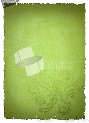 Image of green old paper