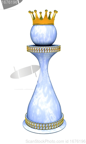 Image of Blue chess queen