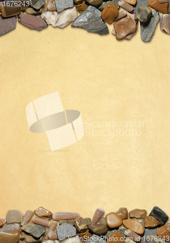 Image of vertical background with stones and old paper 01