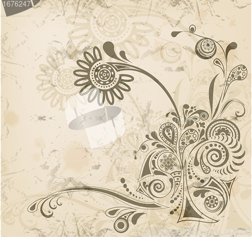 Image of Abstract vintage flower background