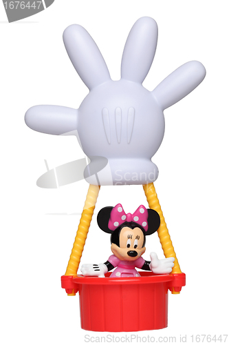 Image of Minnie Mouse in the hot air balloon