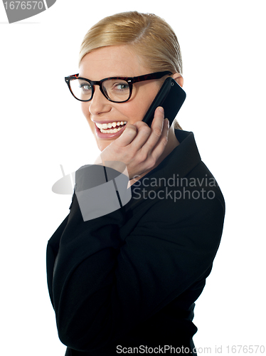 Image of Female manager attending phone call