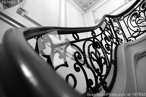 Image of Wrought iron steps in a residential house