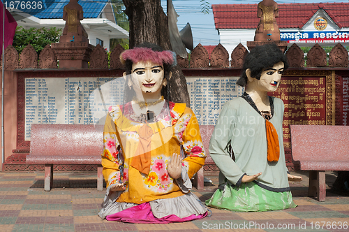 Image of Paper sculptures for Songkran Celebration in Cambodia