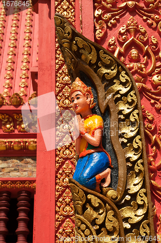 Image of Wall detail of temple in Cambodia