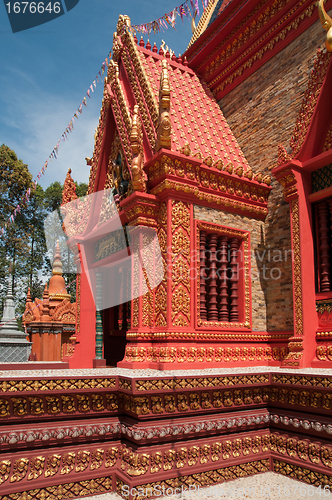 Image of Richly ornamented temple building in Cambodia