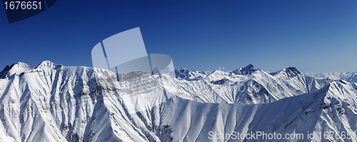 Image of Panorama of snowy mountains