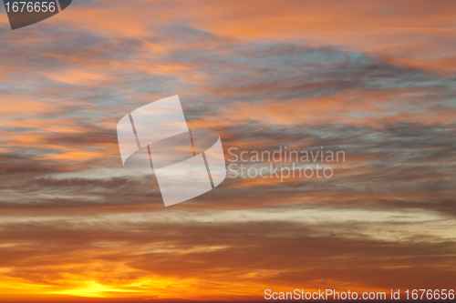 Image of Sunrise sky over the sea