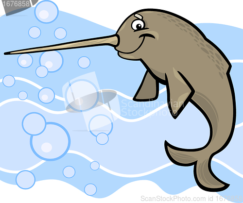 Image of cartoon narwhal