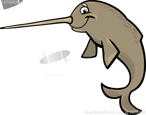 Image of cartoon narwhal