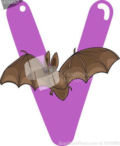 Image of V for vampire bat
