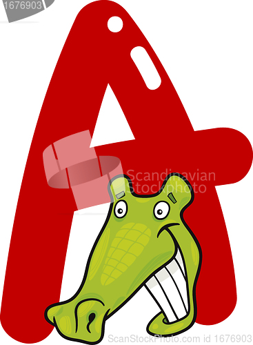 Image of A for alligator