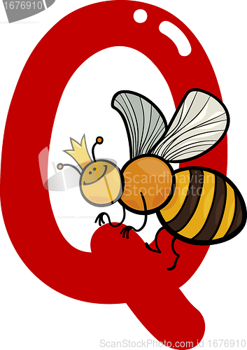 Image of Q for queen bee