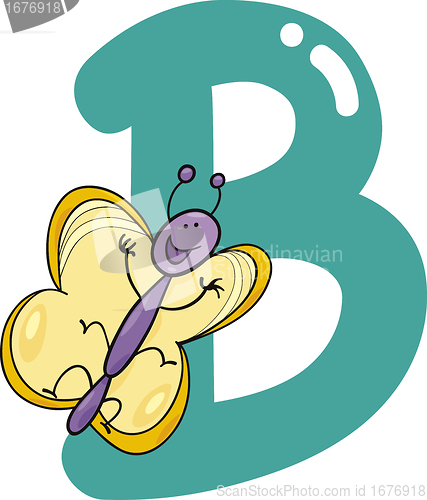Image of B for butterfly