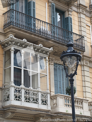 Image of Enclosed balcony, Barcelona center, Spain.