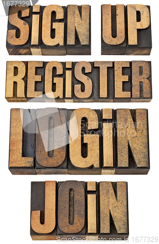 Image of login, register, join, sign up