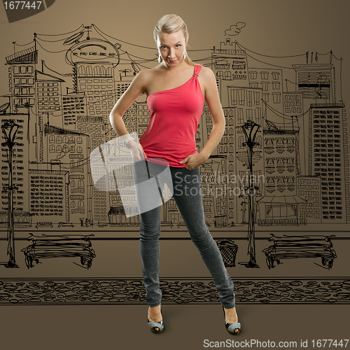 Image of woman looking on camera