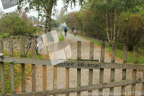 Image of People bicykling on the road.