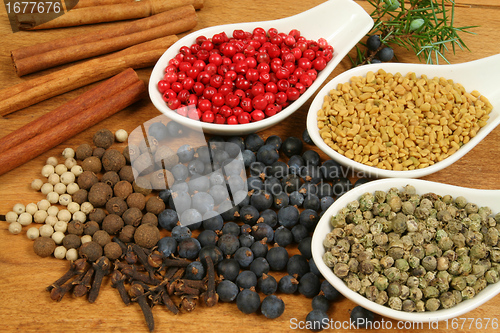 Image of Pepper, fenugreek, cinnamon