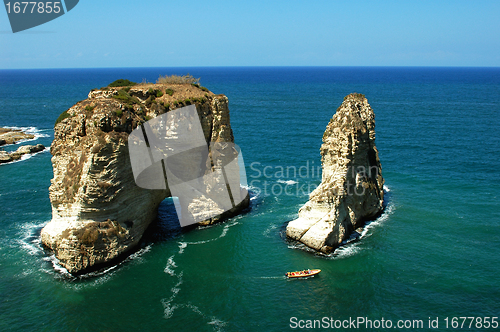 Image of Pigeon Rocks,Beirut Lebanon