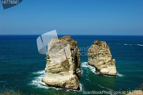 Image of Pigeon Rocks,Beirut Lebanon