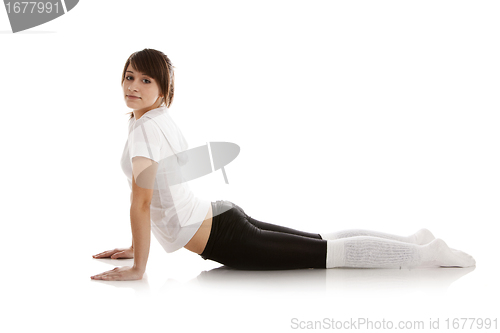 Image of Image of a girl practicing yoga 