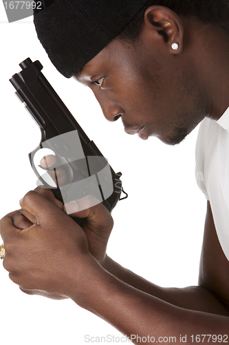 Image of Young thug with a gun