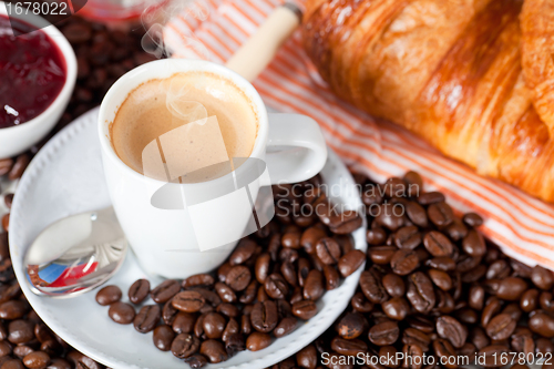 Image of Coffee and croissant