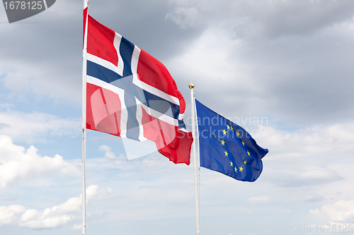 Image of Flag waving in the wind.