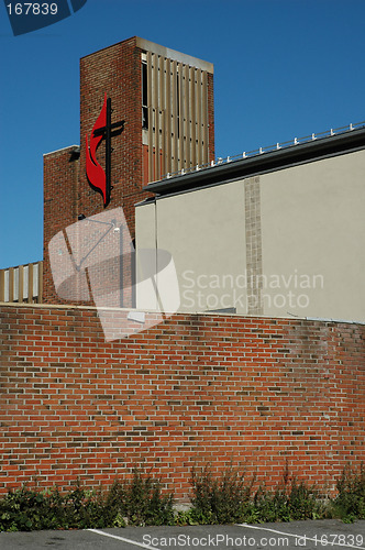 Image of wall and church