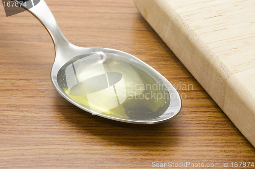 Image of Spoonful of cooking oil