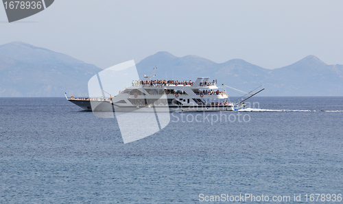 Image of Tourist boats in Greese.