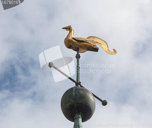 Image of Weather vane on tower of Ludlow parish church